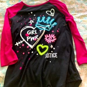 Justice 3/4 sleeve top